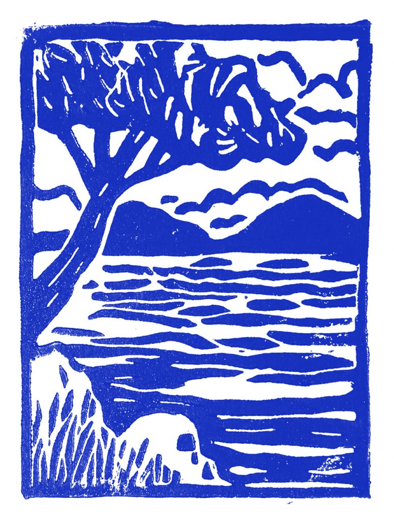 paysage-mer-montagne-linogravure